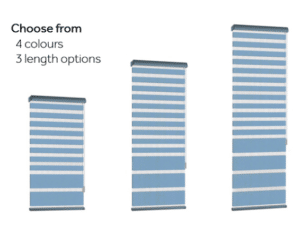 Sandstorm Double Roller Blinds in three drop variations