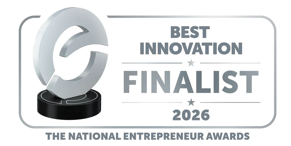 The National Entrepreneur Awards 2026 Best Innovation Finalist badge, The Scottish Shutter Company