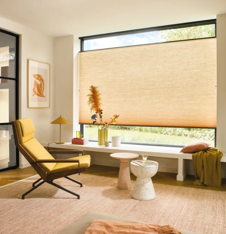 Duette blinds in a sunny room