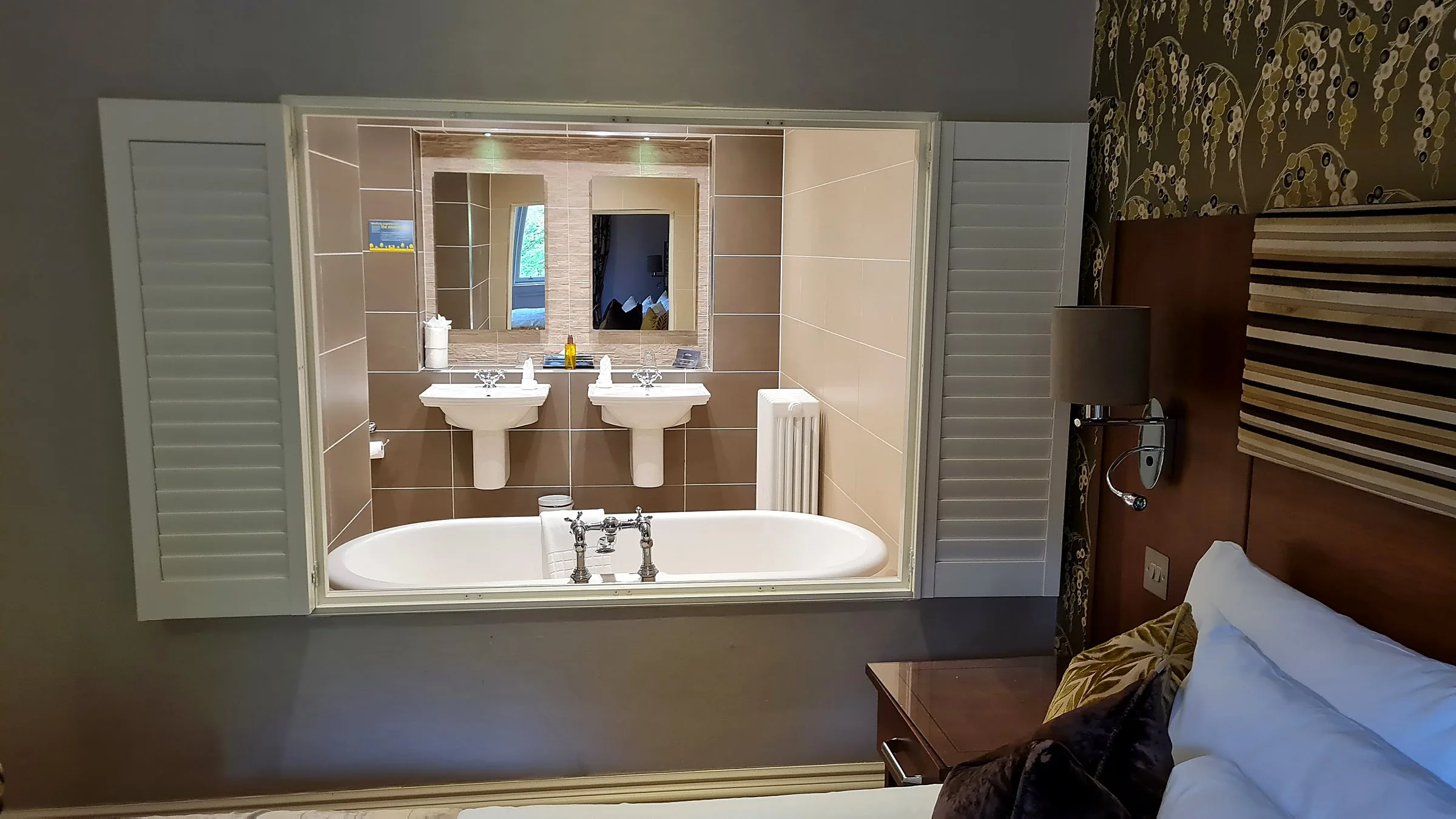 Waterproof PVC shutters in a bathroom
