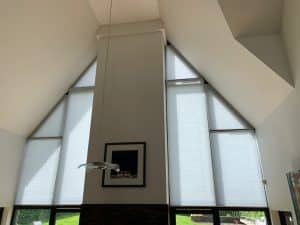 Blinds on a Gable Window