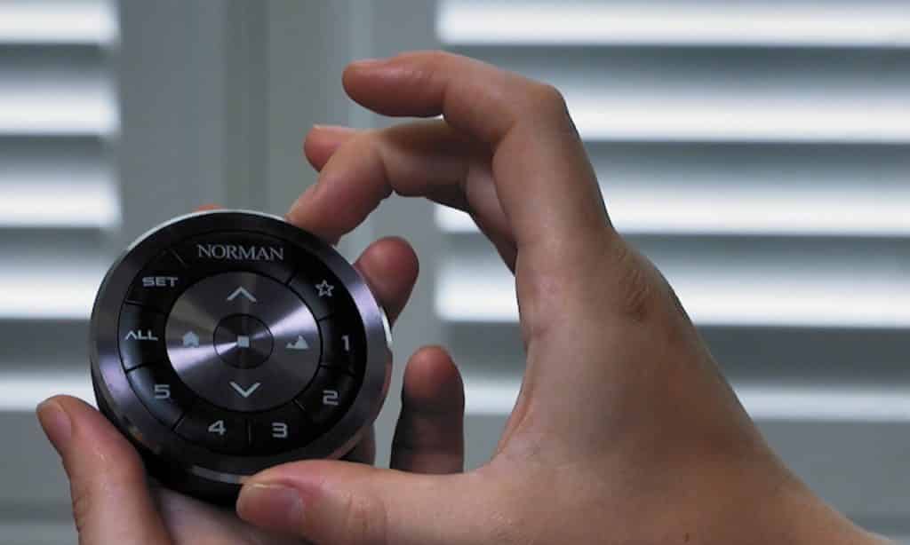 Automated Window Shutters from The Scottish Shutter Company. Control the position of the louvres at the touch of a button