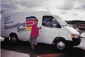 The Scottish Shutter Company History 🏆🏆🏆 1 June Browne with her Decorating Den van