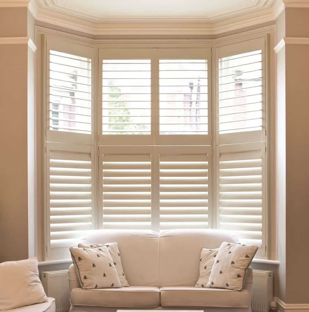 Bay Window Shutters Tier-on-Tier