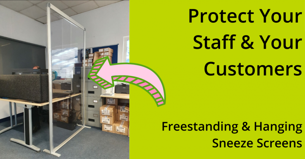 Freestanding & Hanging Sneeze Screens from The Scottish Shutter Company