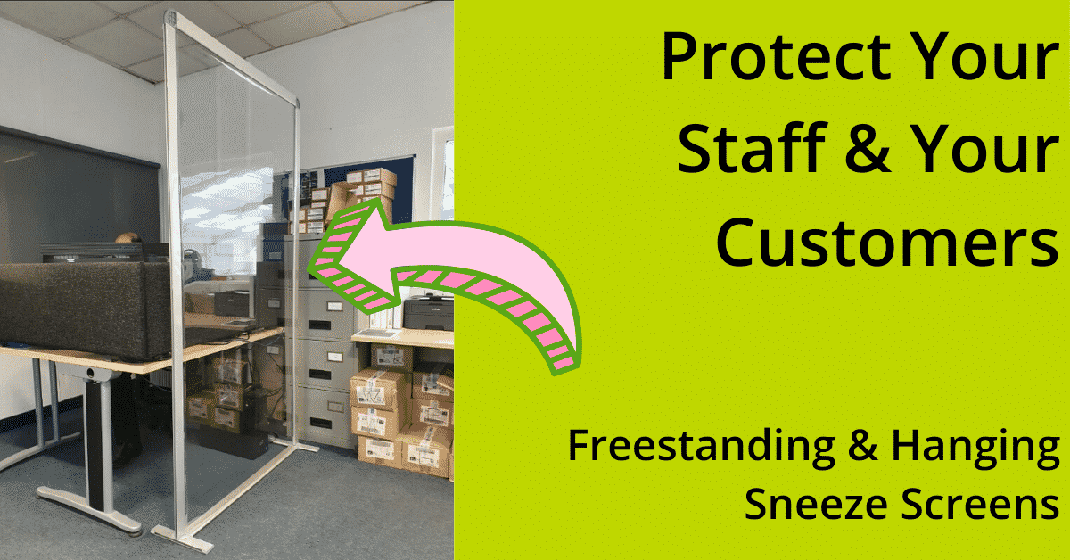 Freestanding & Hanging Sneeze Screens from The Scottish Shutter Company