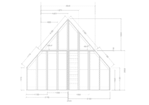 Gable Window Shutters CAD Drawing from The Scottish Shutter Company