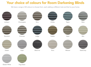 Shutter & Shade Blind Colours from The Scottish Shutter Company