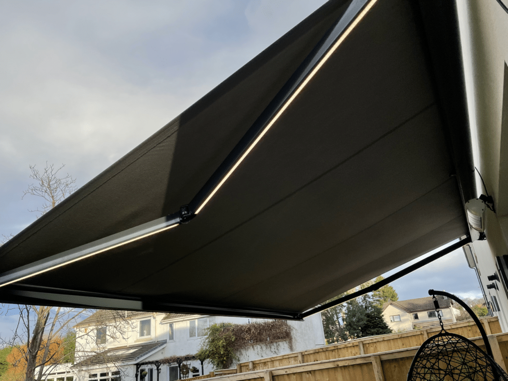 LED Arm Lights: Garden Awnings from The Scottish Shutter Company