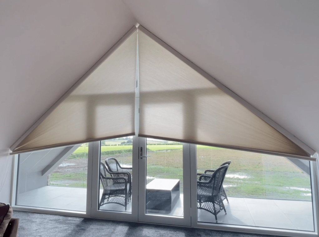 Shaped Gable Motorised Blinds
