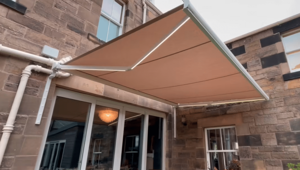 Patio Awning with Lights - The Scottish Shutter Company