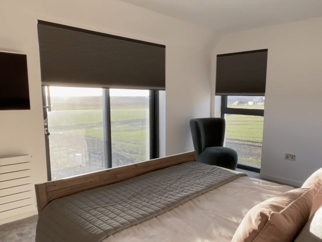 Motorised, Room-Darkening, Duette Blinds 2