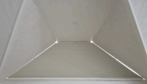 Stack to Cill Motorised Room Darkening Duette Blind