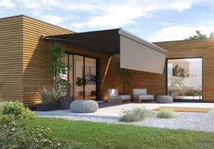 Luxaflex Formosa Max Awning with Power Valance - 1 - from The Scottish Shutter Company