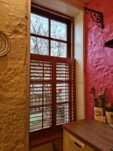 wooden shutters - cafe